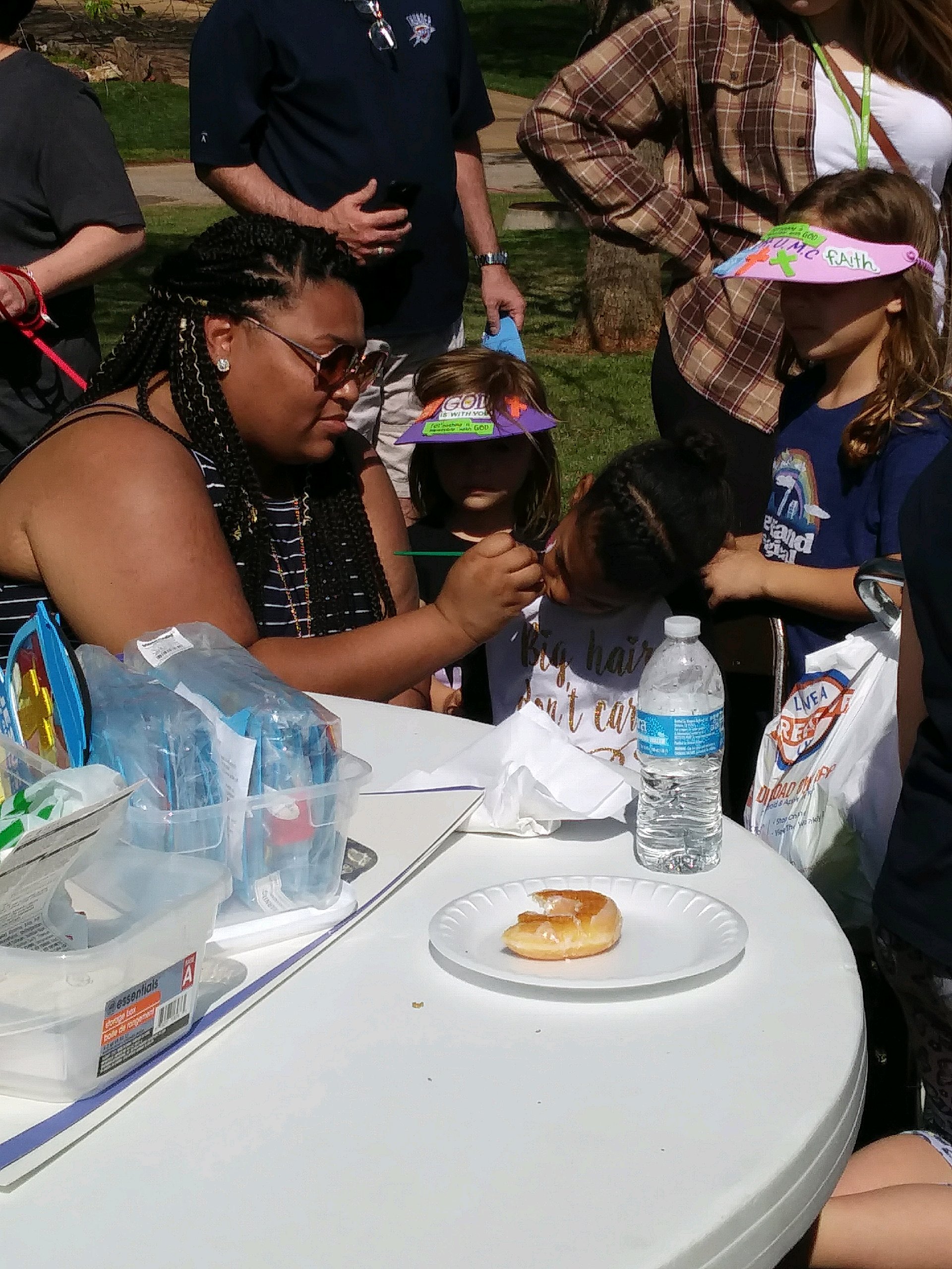 A group of people at a table.