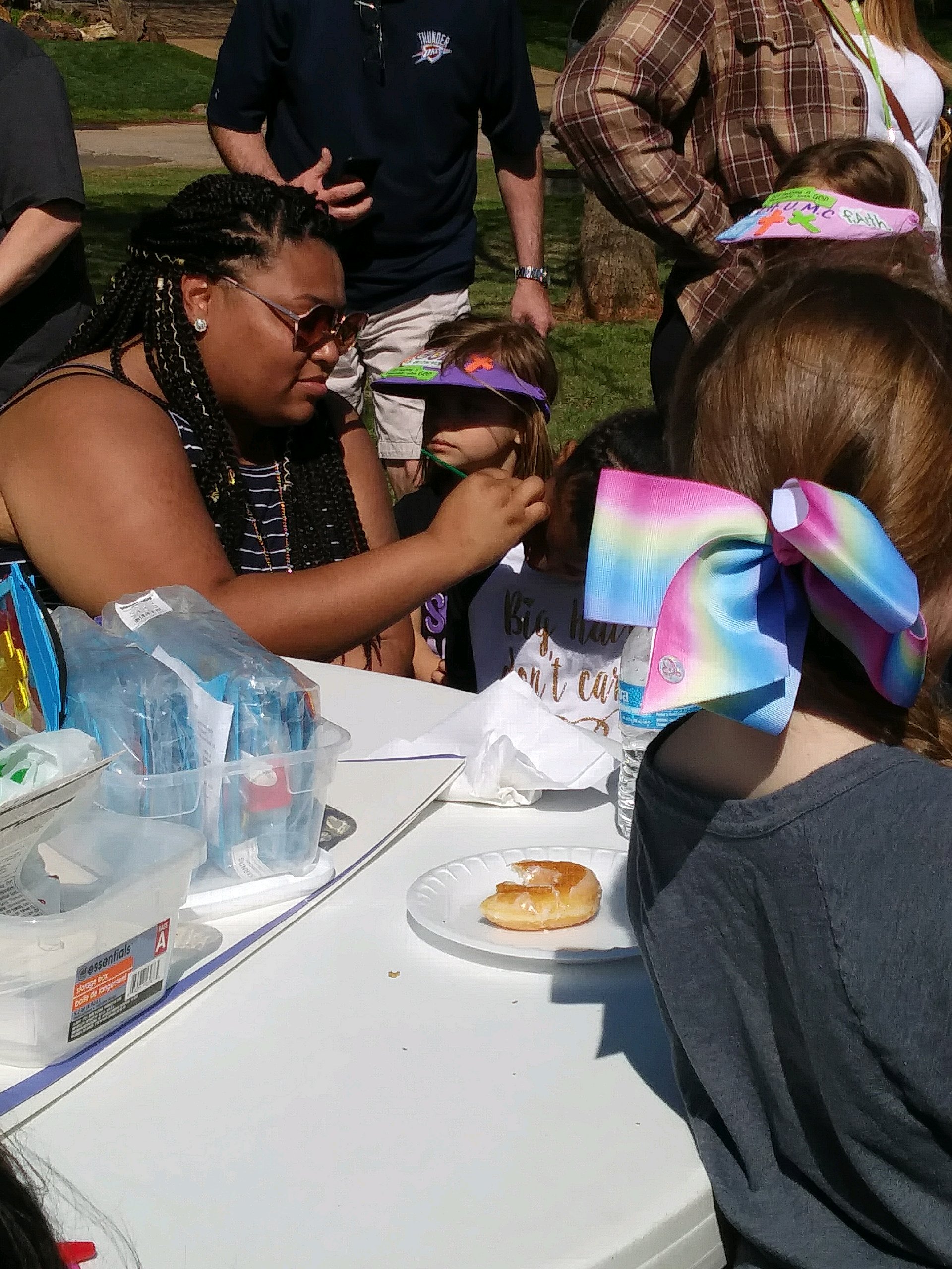 A group of people at a table.